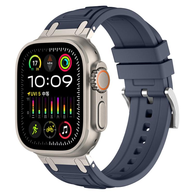 Bracelet de montre en silicone à triple couche blindée, pour Apple Watch 49mm / 46mm / 45mm / 44mm, pour Apple Watch 42mm / 41mm / 40mm / 38mm