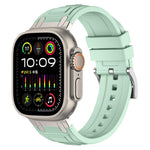 Bracelet de montre en silicone à triple couche blindée, pour Apple Watch 49mm / 46mm / 45mm / 44mm, pour Apple Watch 42mm / 41mm / 40mm / 38mm