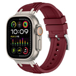 Bracelet de montre en silicone à triple couche blindée, pour Apple Watch 49mm / 46mm / 45mm / 44mm, pour Apple Watch 42mm / 41mm / 40mm / 38mm