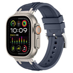 Bracelet de montre en silicone à triple couche blindée, pour Apple Watch 49mm / 46mm / 45mm / 44mm, pour Apple Watch 42mm / 41mm / 40mm / 38mm