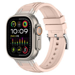 Bracelet de montre en silicone à triple couche blindée, pour Apple Watch 49mm / 46mm / 45mm / 44mm, pour Apple Watch 42mm / 41mm / 40mm / 38mm