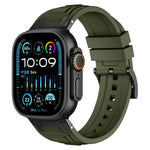 Bracelet de montre en silicone à triple couche blindée, pour Apple Watch 49mm / 46mm / 45mm / 44mm, pour Apple Watch 42mm / 41mm / 40mm / 38mm