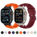 Bracelet de montre en silicone à triple couche blindée, pour Apple Watch 49mm / 46mm / 45mm / 44mm, pour Apple Watch 42mm / 41mm / 40mm / 38mm