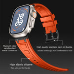 Bracelet de montre en silicone à triple couche blindée, pour Apple Watch 49mm / 46mm / 45mm / 44mm, pour Apple Watch 42mm / 41mm / 40mm / 38mm
