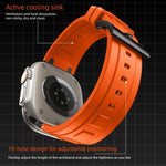 Bracelet de montre en silicone à triple couche blindée, pour Apple Watch 49mm / 46mm / 45mm / 44mm, pour Apple Watch 42mm / 41mm / 40mm / 38mm