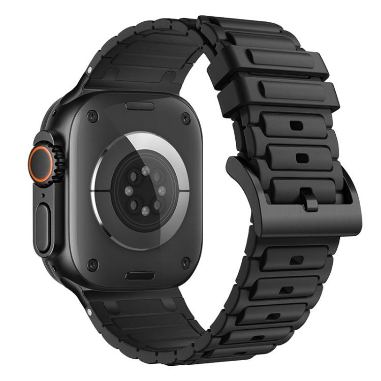 Bracelet de montre en silicone à texture en I renforcée, pour Apple Watch 49mm / 46mm / 45mm / 44mm, pour Apple Watch 42mm / 41mm / 40mm / 38mm