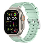 Bracelet de montre en silicone à texture en I renforcée, pour Apple Watch 49mm / 46mm / 45mm / 44mm, pour Apple Watch 42mm / 41mm / 40mm / 38mm