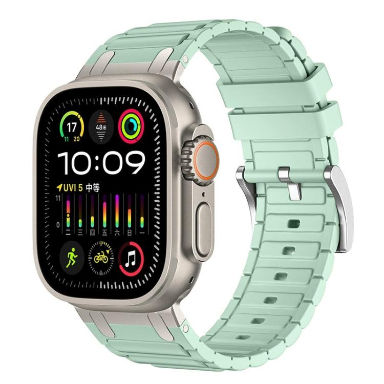 Bracelet de montre en silicone à texture en I renforcée, pour Apple Watch 49mm / 46mm / 45mm / 44mm, pour Apple Watch 42mm / 41mm / 40mm / 38mm