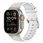 Bracelet de montre en silicone à texture en I renforcée, pour Apple Watch 49mm / 46mm / 45mm / 44mm, pour Apple Watch 42mm / 41mm / 40mm / 38mm