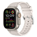 Bracelet de montre en silicone à texture en I renforcée, pour Apple Watch 49mm / 46mm / 45mm / 44mm, pour Apple Watch 42mm / 41mm / 40mm / 38mm