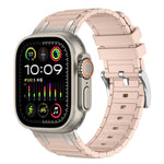 Bracelet de montre en silicone à texture en I renforcée, pour Apple Watch 49mm / 46mm / 45mm / 44mm, pour Apple Watch 42mm / 41mm / 40mm / 38mm