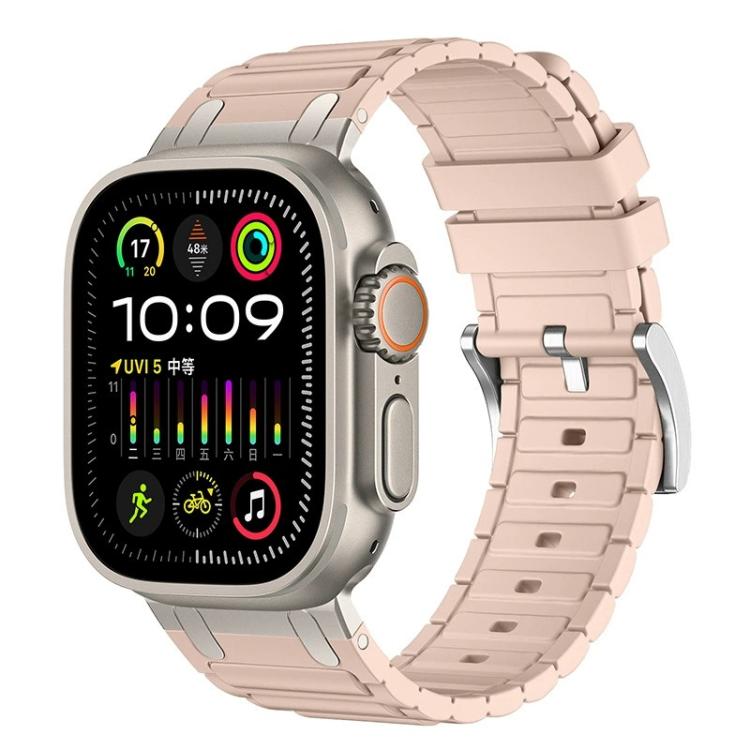 Bracelet de montre en silicone à texture en I renforcée, pour Apple Watch 49mm / 46mm / 45mm / 44mm, pour Apple Watch 42mm / 41mm / 40mm / 38mm