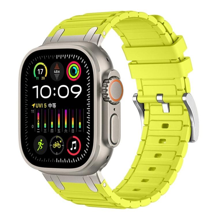 Bracelet de montre en silicone à texture en I renforcée, pour Apple Watch 49mm / 46mm / 45mm / 44mm, pour Apple Watch 42mm / 41mm / 40mm / 38mm