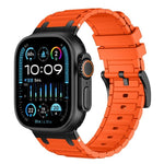 Bracelet de montre en silicone à texture en I renforcée, pour Apple Watch 49mm / 46mm / 45mm / 44mm, pour Apple Watch 42mm / 41mm / 40mm / 38mm