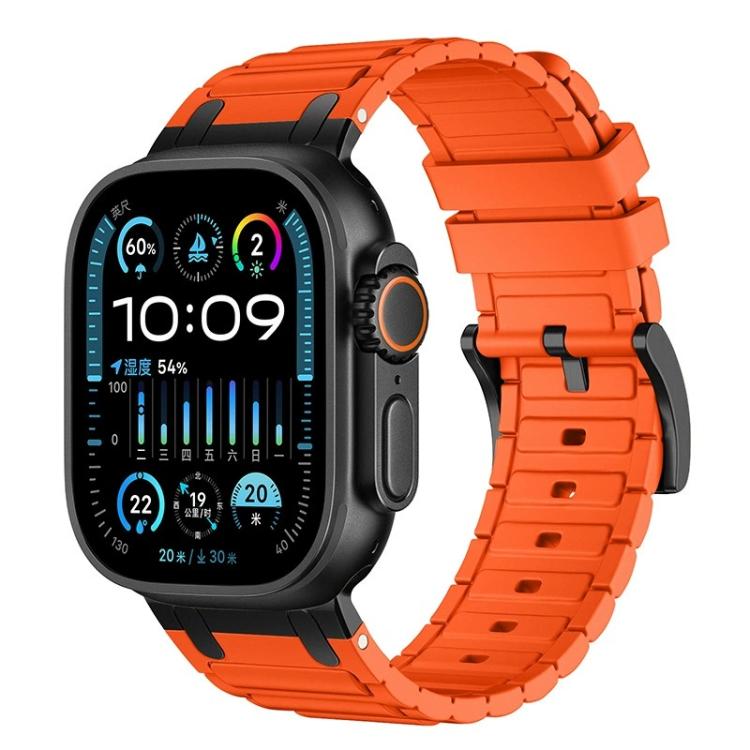 Bracelet de montre en silicone à texture en I renforcée, pour Apple Watch 49mm / 46mm / 45mm / 44mm, pour Apple Watch 42mm / 41mm / 40mm / 38mm