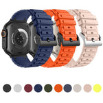 Bracelet de montre en silicone à texture en I renforcée, pour Apple Watch 49mm / 46mm / 45mm / 44mm, pour Apple Watch 42mm / 41mm / 40mm / 38mm