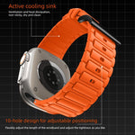 Bracelet de montre en silicone à texture en I renforcée, pour Apple Watch 49mm / 46mm / 45mm / 44mm, pour Apple Watch 42mm / 41mm / 40mm / 38mm