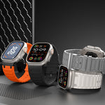 Bracelet de montre en silicone à texture en I renforcée, pour Apple Watch 49mm / 46mm / 45mm / 44mm, pour Apple Watch 42mm / 41mm / 40mm / 38mm