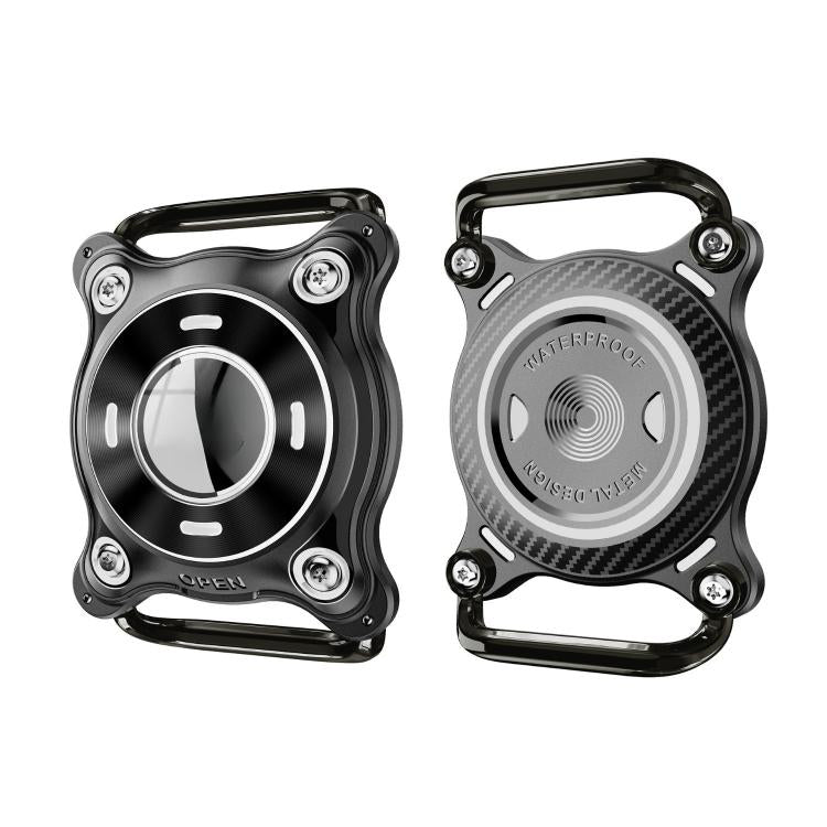 Pour AirTag 2e génération / AirTag 1re génération, coque de protection étanche double couleur en alliage d'aluminium pour collier de localisateur d'animaux.