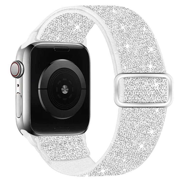 Bracelet de montre en nylon élastique pailleté, pour Apple Watch 49 mm / 46 mm / 45 mm / 44 mm, pour Apple Watch 42 mm / 41 mm / 40 mm / 38 mm