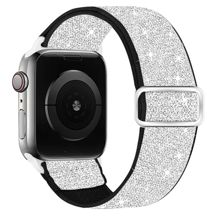 Bracelet de montre en nylon élastique pailleté, pour Apple Watch 49 mm / 46 mm / 45 mm / 44 mm, pour Apple Watch 42 mm / 41 mm / 40 mm / 38 mm