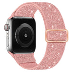 Bracelet de montre en nylon élastique pailleté, pour Apple Watch 49 mm / 46 mm / 45 mm / 44 mm, pour Apple Watch 42 mm / 41 mm / 40 mm / 38 mm