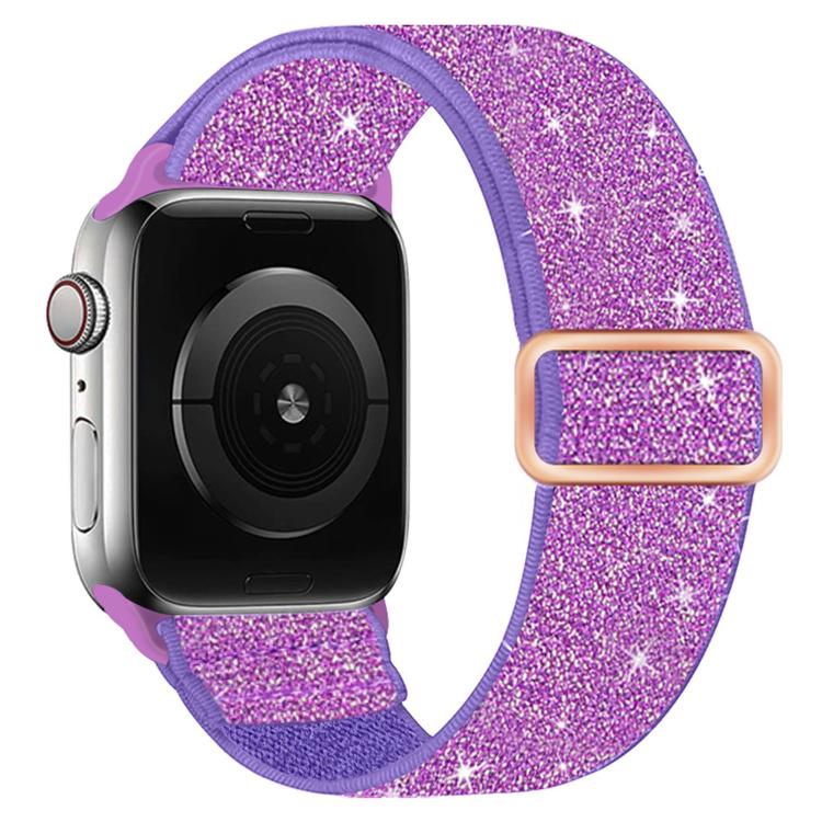 Bracelet de montre en nylon élastique pailleté, pour Apple Watch 49 mm / 46 mm / 45 mm / 44 mm, pour Apple Watch 42 mm / 41 mm / 40 mm / 38 mm