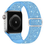 Bracelet de montre en nylon élastique pailleté, pour Apple Watch 49 mm / 46 mm / 45 mm / 44 mm, pour Apple Watch 42 mm / 41 mm / 40 mm / 38 mm
