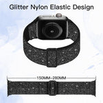 Bracelet de montre en nylon élastique pailleté, pour Apple Watch 49 mm / 46 mm / 45 mm / 44 mm, pour Apple Watch 42 mm / 41 mm / 40 mm / 38 mm