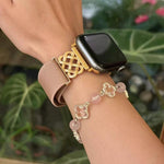 Bracelet de montre en nylon sergé extensible avec boucle magnétique nœud chinois, pour Apple Watch 49mm / 46mm / 45mm / 44mm, pour Apple Watch 42mm / 41mm / 40mm / 38mm