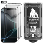 3pcs Film en verre trempé HD électroplaqué anti-explosion avec bord incurvé 3D, installation facile, boîte sans poussière, pour iPhone 17 Pro Max, iPhone 17 Pro, iPhone 17, iPhone Air, iPhone 16 Pro Max, iPhone 16 Pro, iPhone 16, iPhone 15 Pro Max