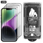 3pcs Film en verre trempé HD électroplaqué anti-explosion avec bord incurvé 3D, installation facile, boîte sans poussière, pour iPhone 17 Pro Max, iPhone 17 Pro, iPhone 17, iPhone Air, iPhone 16 Pro Max, iPhone 16 Pro, iPhone 16, iPhone 15 Pro Max