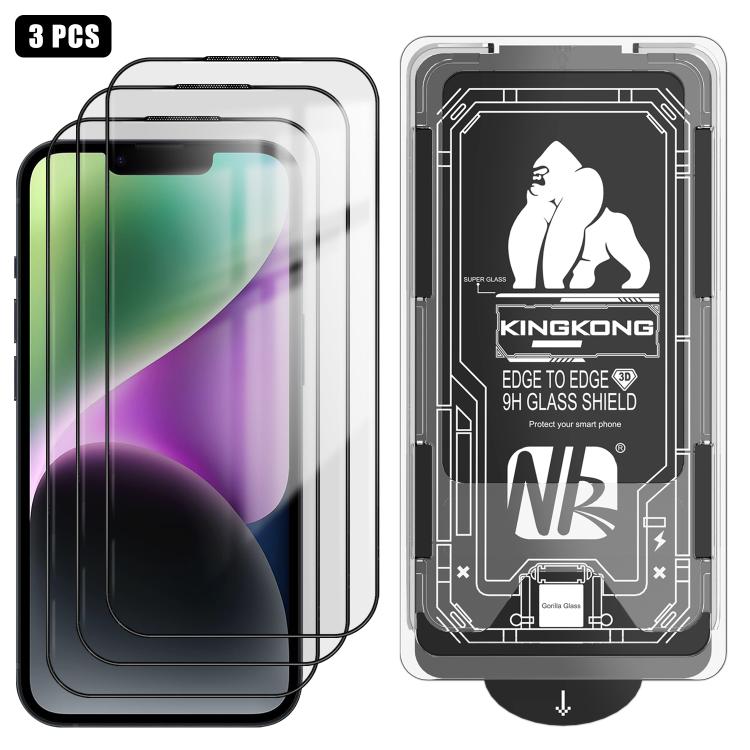 3pcs Film en verre trempé HD électroplaqué anti-explosion avec bord incurvé 3D, installation facile, boîte sans poussière, pour iPhone 17 Pro Max, iPhone 17 Pro, iPhone 17, iPhone Air, iPhone 16 Pro Max, iPhone 16 Pro, iPhone 16, iPhone 15 Pro Max