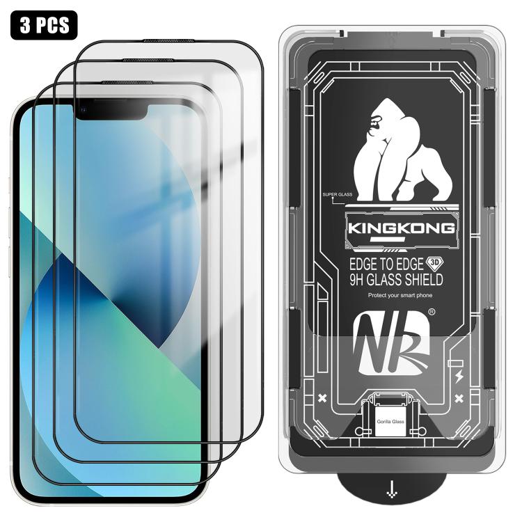 3pcs Film en verre trempé HD électroplaqué anti-explosion avec bord incurvé 3D, installation facile, boîte sans poussière, pour iPhone 17 Pro Max, iPhone 17 Pro, iPhone 17, iPhone Air, iPhone 16 Pro Max, iPhone 16 Pro, iPhone 16, iPhone 15 Pro Max