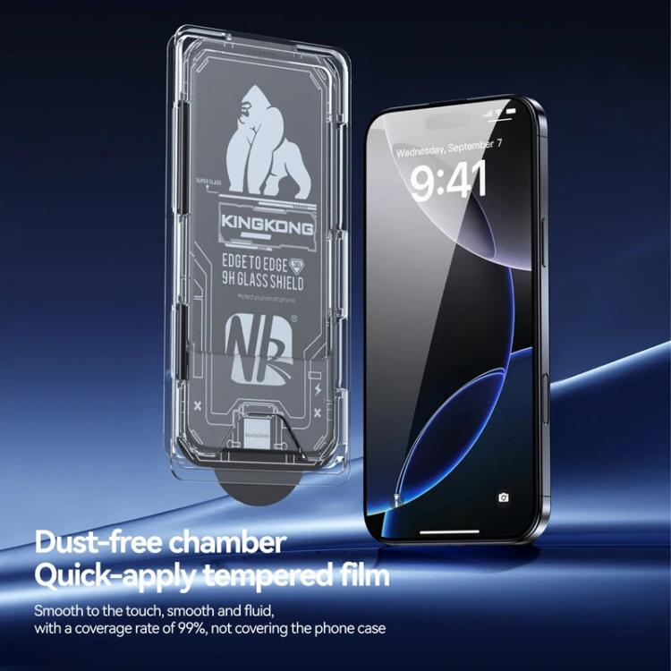 3pcs Film en verre trempé HD électroplaqué anti-explosion avec bord incurvé 3D, installation facile, boîte sans poussière, pour iPhone 17 Pro Max, iPhone 17 Pro, iPhone 17, iPhone Air, iPhone 16 Pro Max, iPhone 16 Pro, iPhone 16, iPhone 15 Pro Max