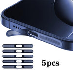 5pcs High-Density Metallic Integrated Speaker Dust Cover, For iPhone 17 Pro Max, For iPhone 17 Pro
