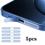 Cache anti-poussière intégré métallique haute densité pour haut-parleur, 5 pièces, pour iPhone 17