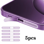 Cache anti-poussière intégré métallique haute densité pour haut-parleur, 5 pièces, pour iPhone 17