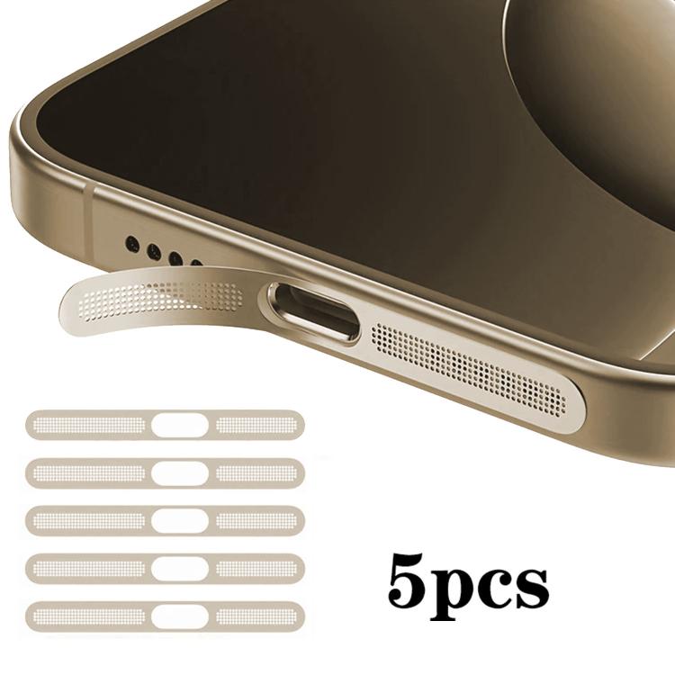 5 pièces coque de protection anti-poussière métallique haute densité pour haut-parleur intégré, pour iPhone Air