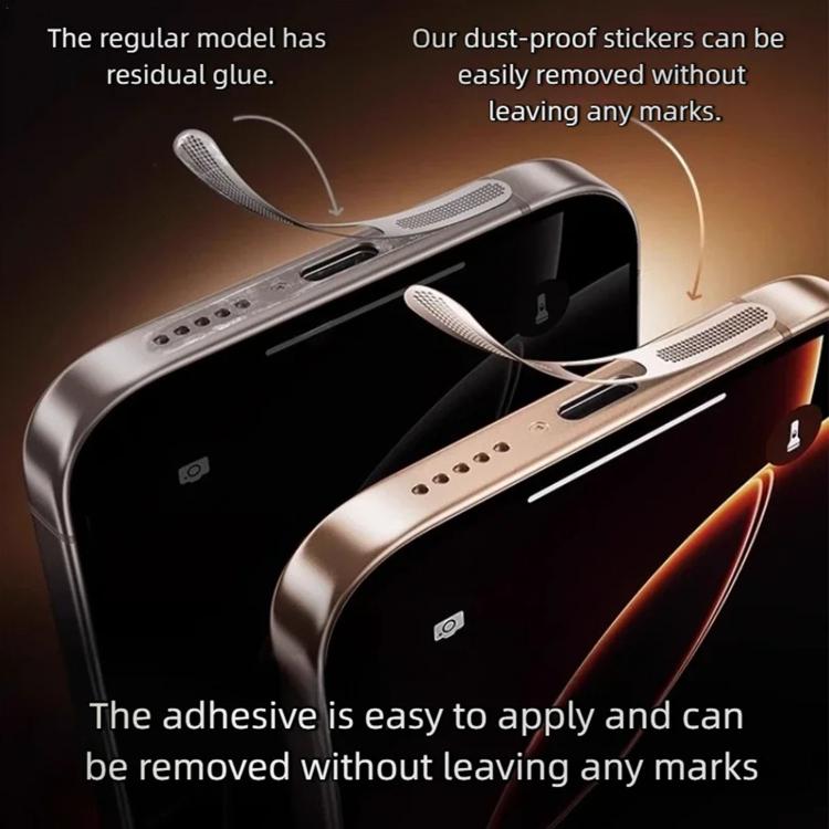 5 pièces coque de protection anti-poussière métallique haute densité pour haut-parleur intégré, pour iPhone Air