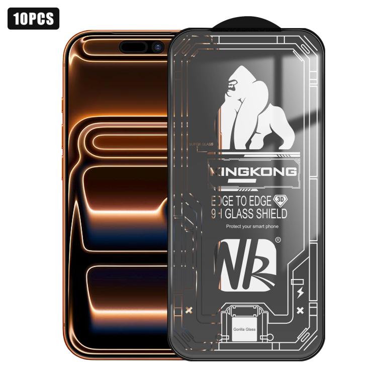 10pcs Film en verre trempé HD électroplaqué anti-explosion résistant aux rayures à grand bord arc 3D, plein écran, pour iPhone 17 Pro Max, pour iPhone 17 Pro, pour iPhone 17, pour iPhone Air, pour iPhone 16 Pro Max, pour iPhone 16 Pro, pour iPhone 16