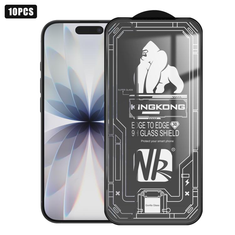 10pcs Film en verre trempé HD électroplaqué anti-explosion résistant aux rayures à grand bord arc 3D, plein écran, pour iPhone 17 Pro Max, pour iPhone 17 Pro, pour iPhone 17, pour iPhone Air, pour iPhone 16 Pro Max, pour iPhone 16 Pro, pour iPhone 16