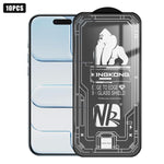 10pcs Film en verre trempé HD électroplaqué anti-explosion résistant aux rayures à grand bord arc 3D, plein écran, pour iPhone 17 Pro Max, pour iPhone 17 Pro, pour iPhone 17, pour iPhone Air, pour iPhone 16 Pro Max, pour iPhone 16 Pro, pour iPhone 16