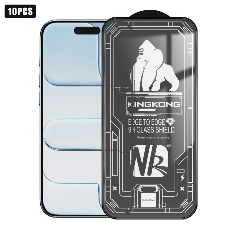 10pcs Film en verre trempé HD électroplaqué anti-explosion résistant aux rayures à grand bord arc 3D, plein écran, pour iPhone 17 Pro Max, pour iPhone 17 Pro, pour iPhone 17, pour iPhone Air, pour iPhone 16 Pro Max, pour iPhone 16 Pro, pour iPhone 16