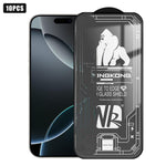 10pcs Film en verre trempé HD électroplaqué anti-explosion résistant aux rayures à grand bord arc 3D, plein écran, pour iPhone 17 Pro Max, pour iPhone 17 Pro, pour iPhone 17, pour iPhone Air, pour iPhone 16 Pro Max, pour iPhone 16 Pro, pour iPhone 16