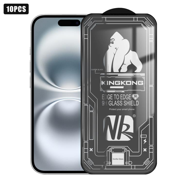 10pcs Film en verre trempé HD électroplaqué anti-explosion résistant aux rayures à grand bord arc 3D, plein écran, pour iPhone 17 Pro Max, pour iPhone 17 Pro, pour iPhone 17, pour iPhone Air, pour iPhone 16 Pro Max, pour iPhone 16 Pro, pour iPhone 16