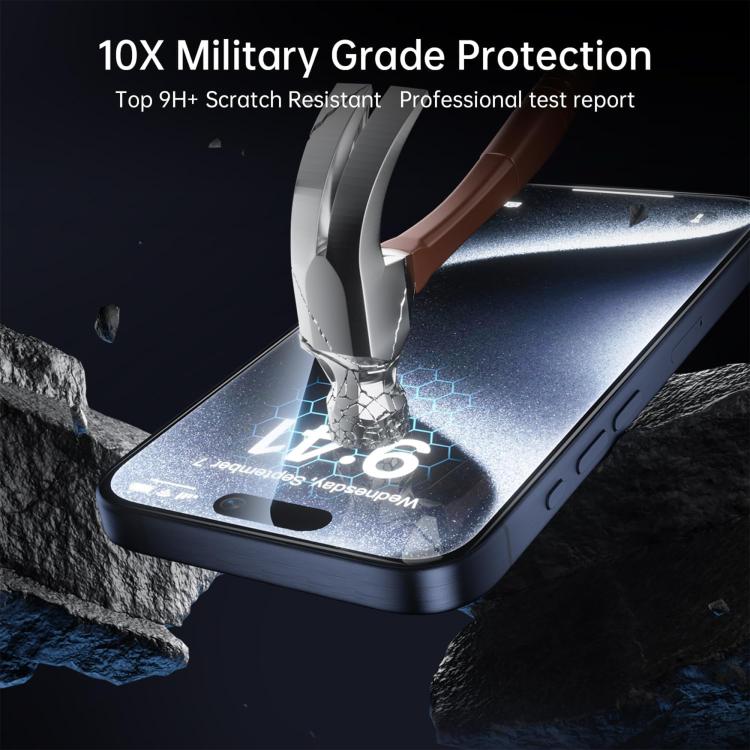 10pcs Film en verre trempé HD électroplaqué anti-explosion résistant aux rayures à grand bord arc 3D, plein écran, pour iPhone 17 Pro Max, pour iPhone 17 Pro, pour iPhone 17, pour iPhone Air, pour iPhone 16 Pro Max, pour iPhone 16 Pro, pour iPhone 16