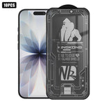 10 protections d'écran en verre trempé 3D grand arc galvanisé anti-explosion anti-rayures plein écran 28 degrés, Pour iPhone 17 Pro Max, Pour iPhone 17 Pro, Pour iPhone 17, Pour iPhone Air, Pour iPhone 16 Pro Max, Pour iPhone 16 Pro, Pour iPhone 16 ...