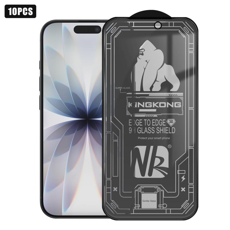 10 protections d'écran en verre trempé 3D grand arc galvanisé anti-explosion anti-rayures plein écran 28 degrés, Pour iPhone 17 Pro Max, Pour iPhone 17 Pro, Pour iPhone 17, Pour iPhone Air, Pour iPhone 16 Pro Max, Pour iPhone 16 Pro, Pour iPhone 16 ...