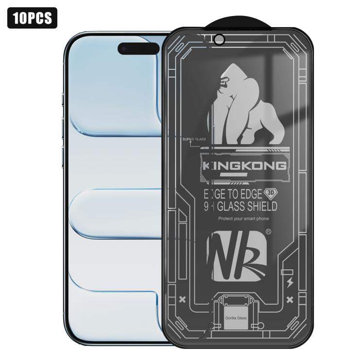 10 protections d'écran en verre trempé 3D grand arc galvanisé anti-explosion anti-rayures plein écran 28 degrés, Pour iPhone 17 Pro Max, Pour iPhone 17 Pro, Pour iPhone 17, Pour iPhone Air, Pour iPhone 16 Pro Max, Pour iPhone 16 Pro, Pour iPhone 16 ...